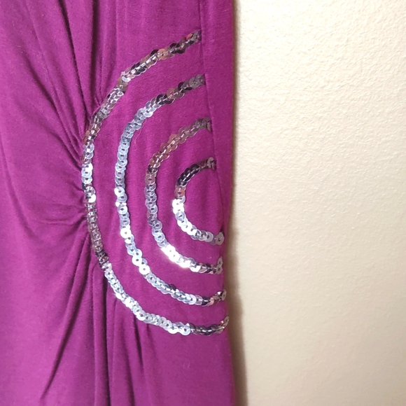 Mixage Embellished Purple Tank top, Size Large - Picture 2 of 4